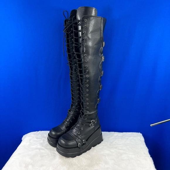 NWT Super Rad Goth Over-the-knee Boots Unbranded Size 39/7.5 - Picture 4 of 16